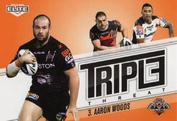 2013 ESP Elite - Triple Threat #TT48 Aaron Woods Front